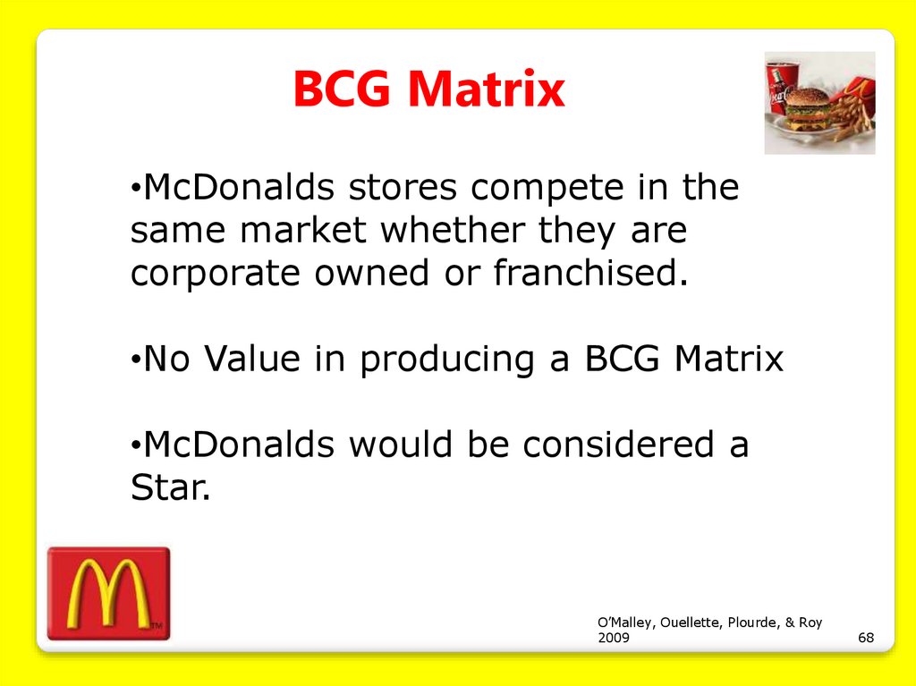 bcg matrix paper mcdonalds